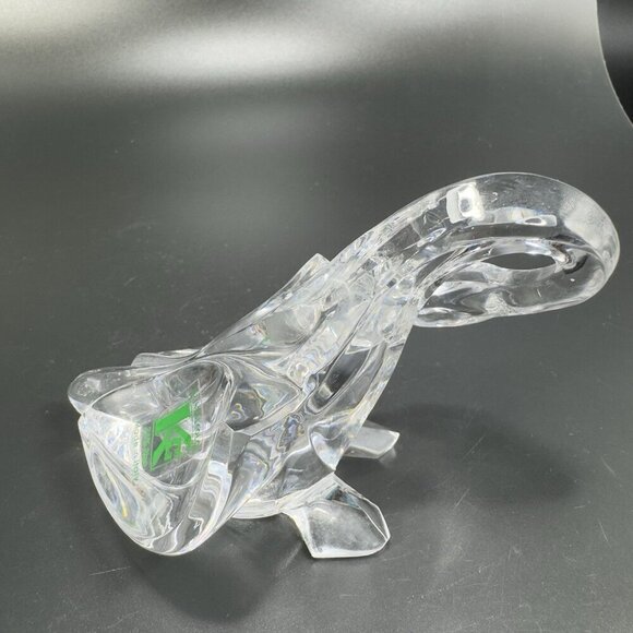 Kristal Color Clear Lead Crystal Glass Made in Italy Swan Duck Bird Paperweight - Picture 5 of 9